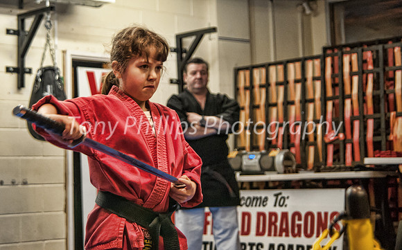 Miss Piper Dobbie, 2nd Dan Black Belt, With Master Terry From Sheffield Dragons, Woodhouse Sheffield